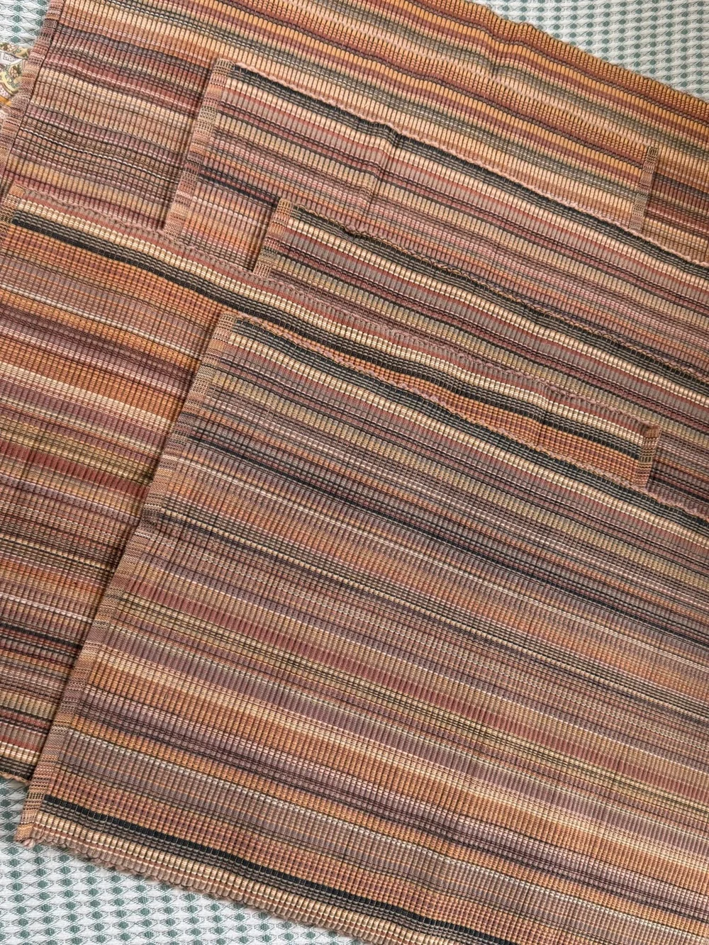 C&F Home Cedar Stripes 100% Cotton Handwoven Set of 6 Placemats 13